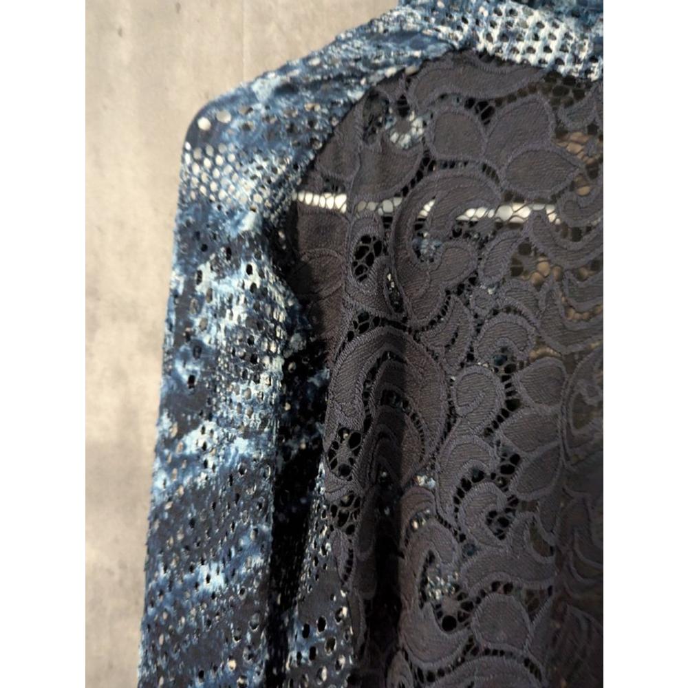 Women's Mona Leah Couture Cardigan Size S Blue Black - Picture 10 of 10